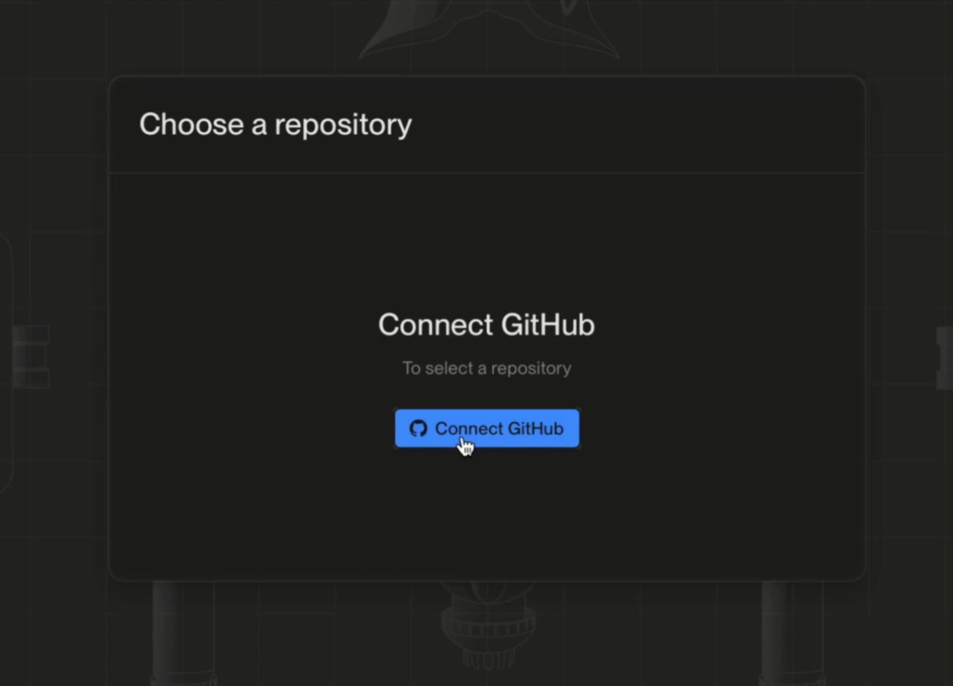 Connect GitHub button