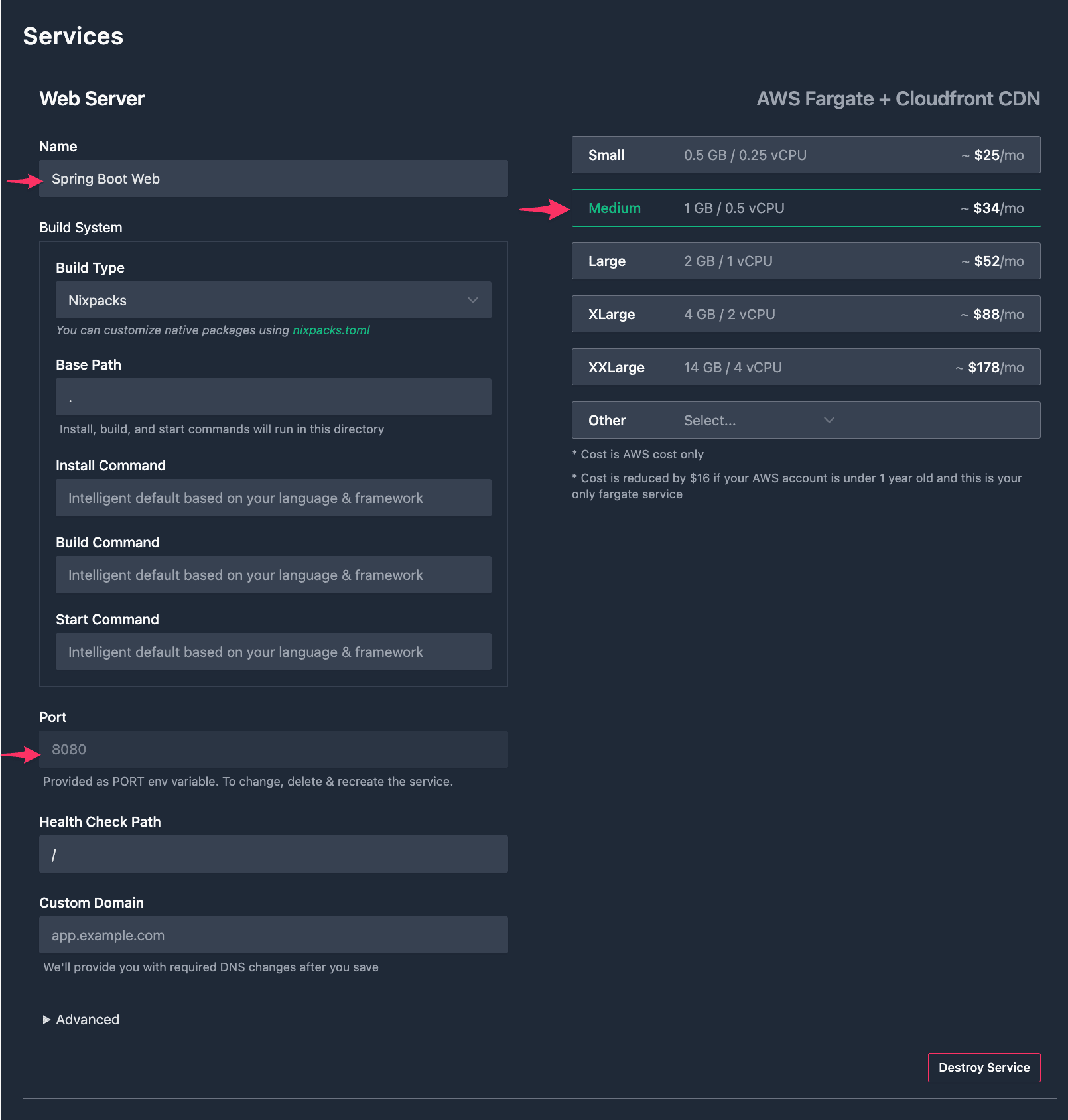 Spring Boot Web Service Configuration